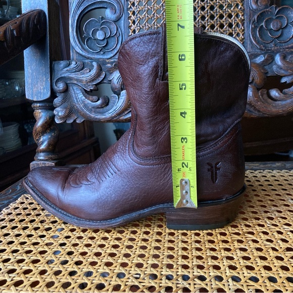 Women’s Brown Frye Billie Western Ankle Boots - Picture 9 of 14